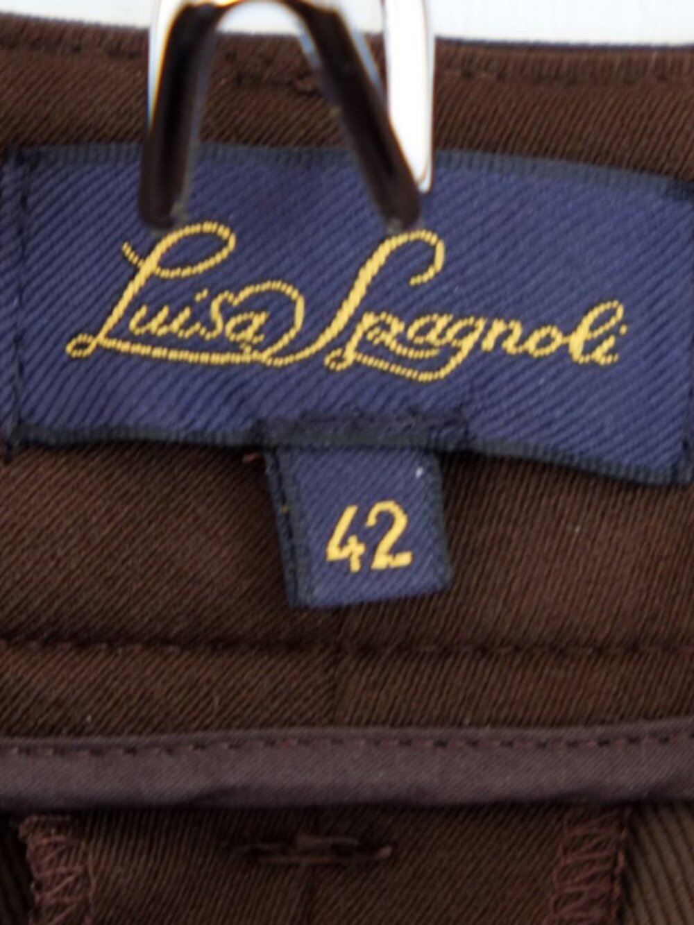 Luisa Spagnoli ONDINA dark-brown ankle grazer pants - Picture 10 of 14